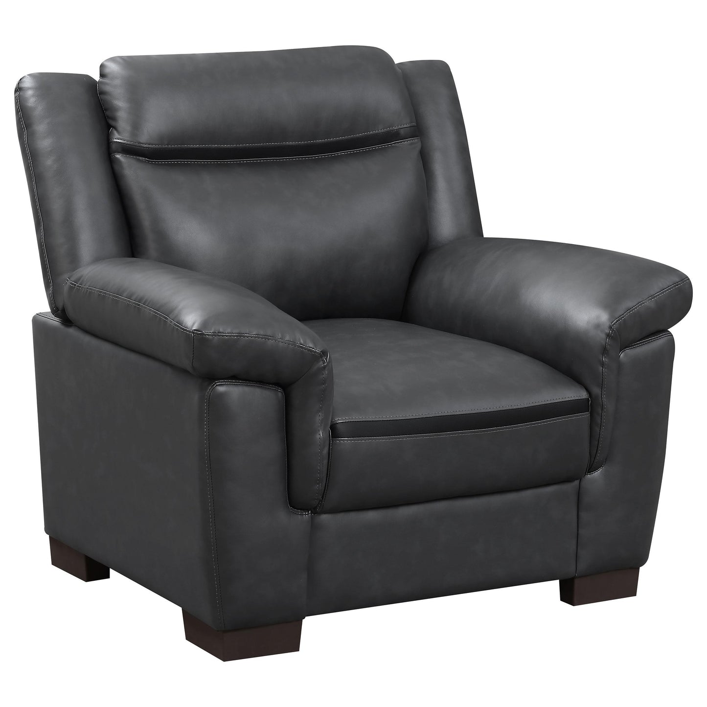  Coaster Furniture Arabella 506593 Upholstered Padded Arm Accent Chair - Grey IMAGE 1
