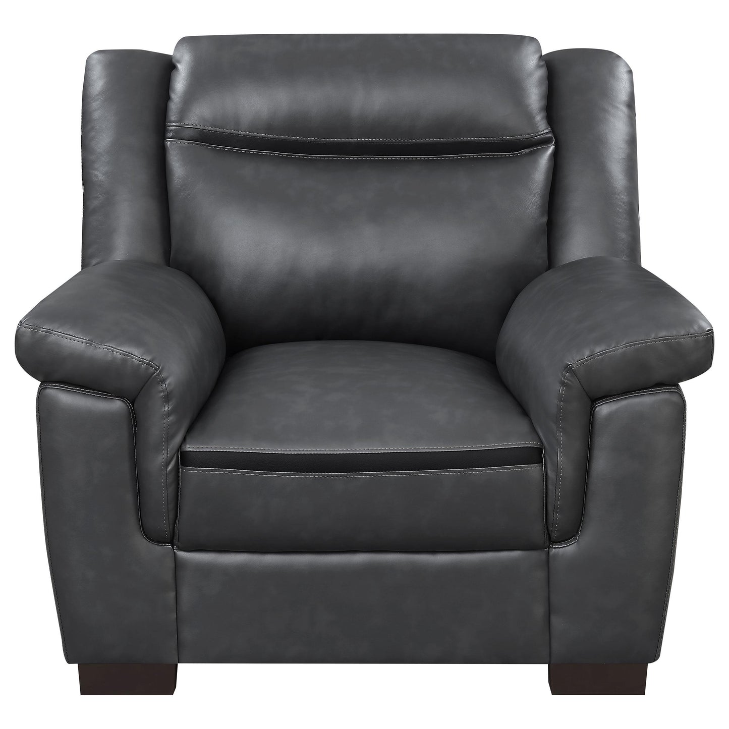  Coaster Furniture Arabella 506593 Upholstered Padded Arm Accent Chair - Grey IMAGE 2