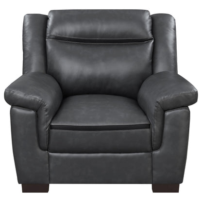  Coaster Furniture Arabella 506593 Upholstered Padded Arm Accent Chair - Grey IMAGE 2