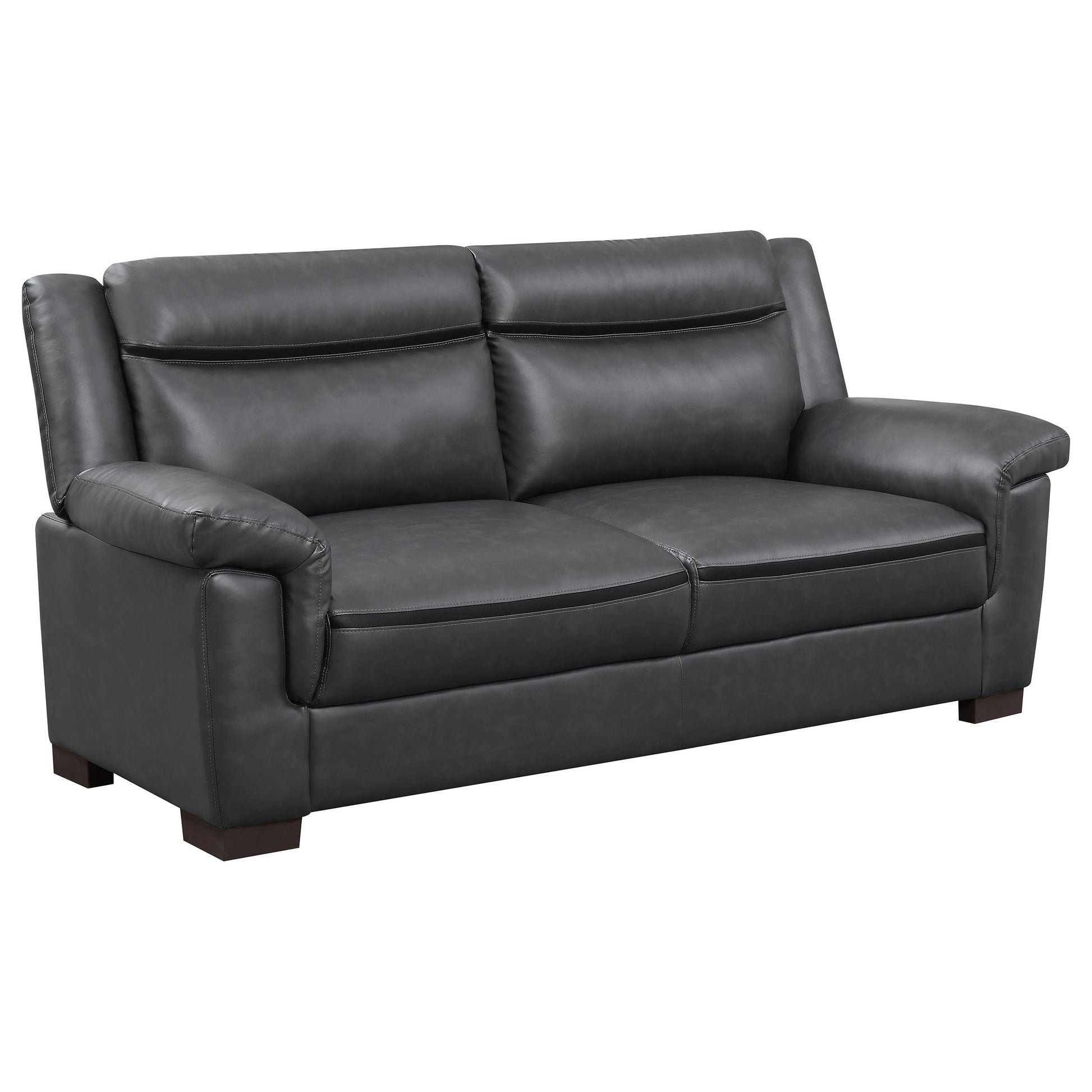  Coaster Furniture Arabella 506591 Upholstered Padded Arm Sofa - Grey IMAGE 1
