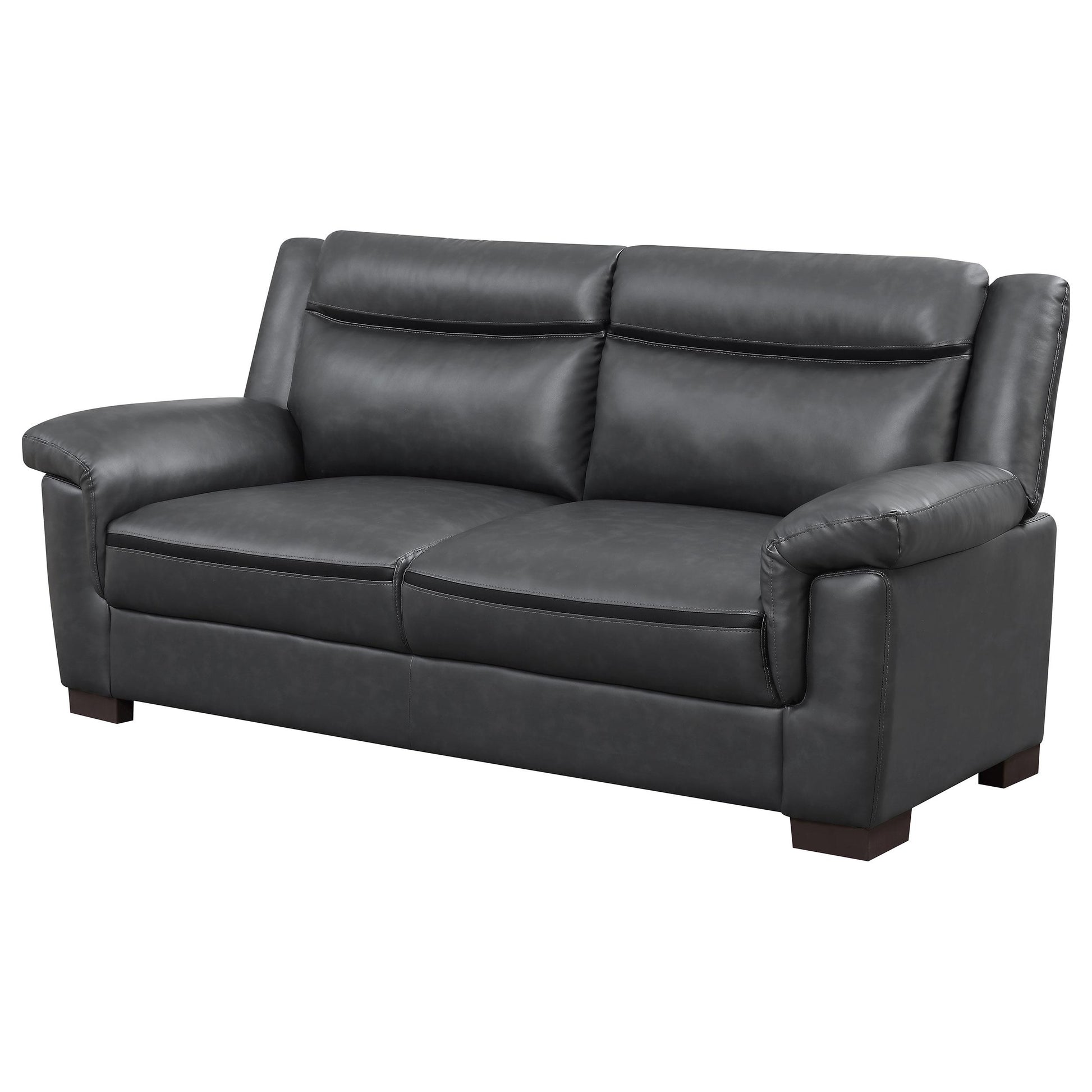  Coaster Furniture Arabella 506591 Upholstered Padded Arm Sofa - Grey IMAGE 3