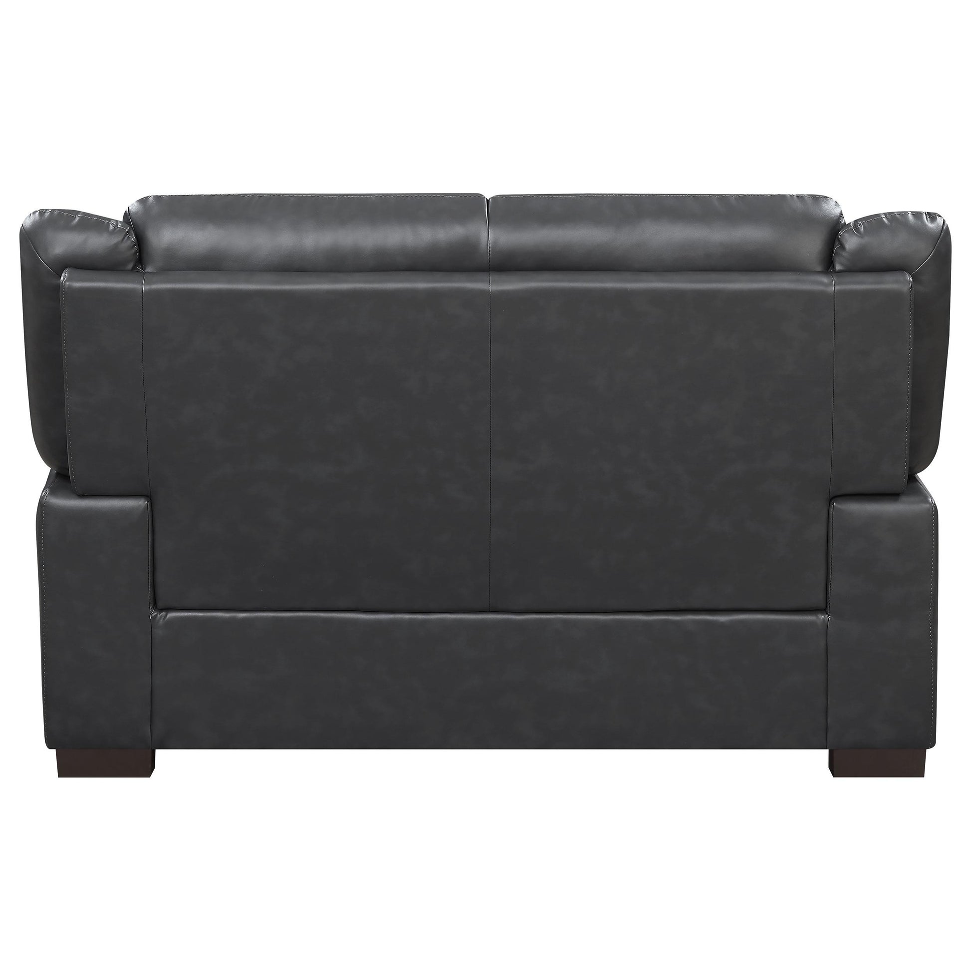  Coaster Furniture Arabella 506592 Upholstered Padded Arm Loveseat - Grey IMAGE 4