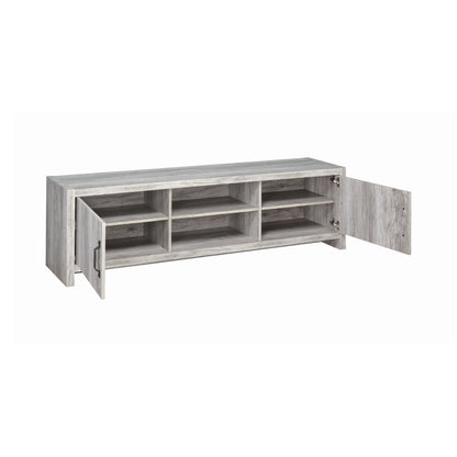 Coaster Furniture Burke 701025 2-door Engineered Wood 71" TV Stand - Grey Driftwood IMAGE 5