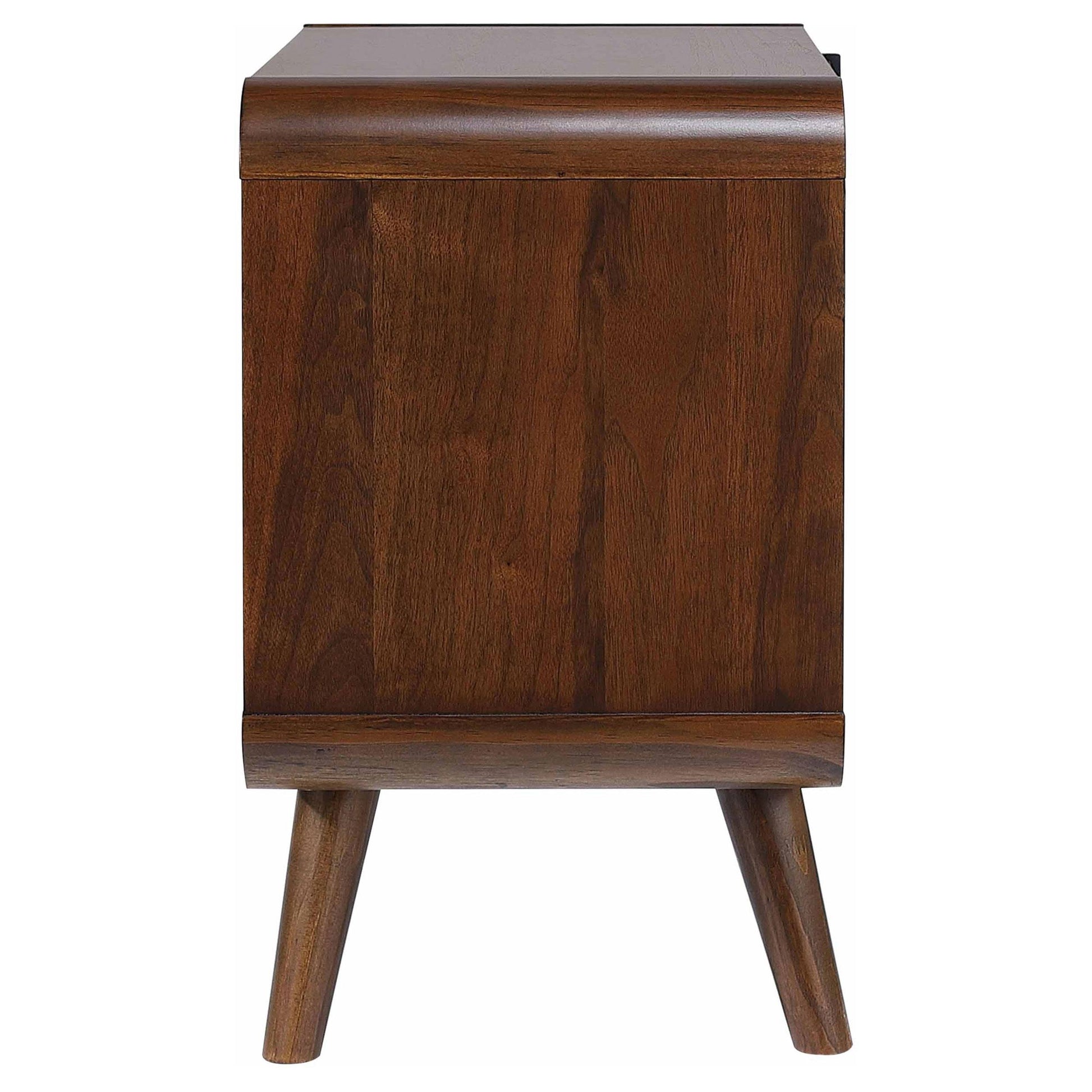  Coaster Furniture Robyn 205132 2-Drawer Nightstand Bedside Table - Dark Walnut IMAGE 4