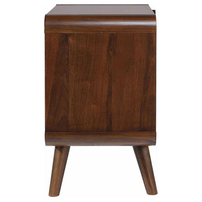  Coaster Furniture Robyn 205132 2-Drawer Nightstand Bedside Table - Dark Walnut IMAGE 4