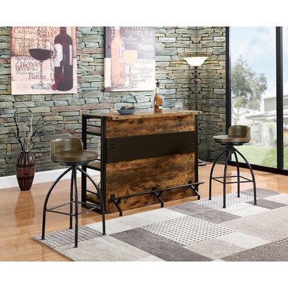 Coaster Furniture Renaldi 130071 3-shelf Home Bar Wine Cabinet - Rustic Nutmeg IMAGE 9