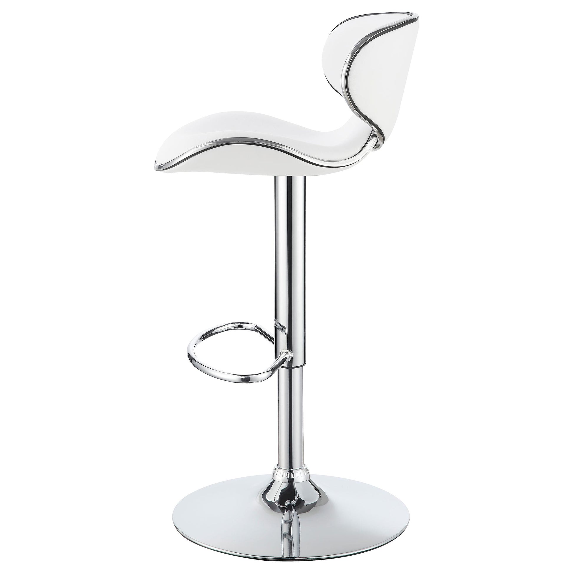 Coaster Furniture Edenton 120389 Upholstered Adjustable Bar Stool - White (Set of 2) IMAGE 5
