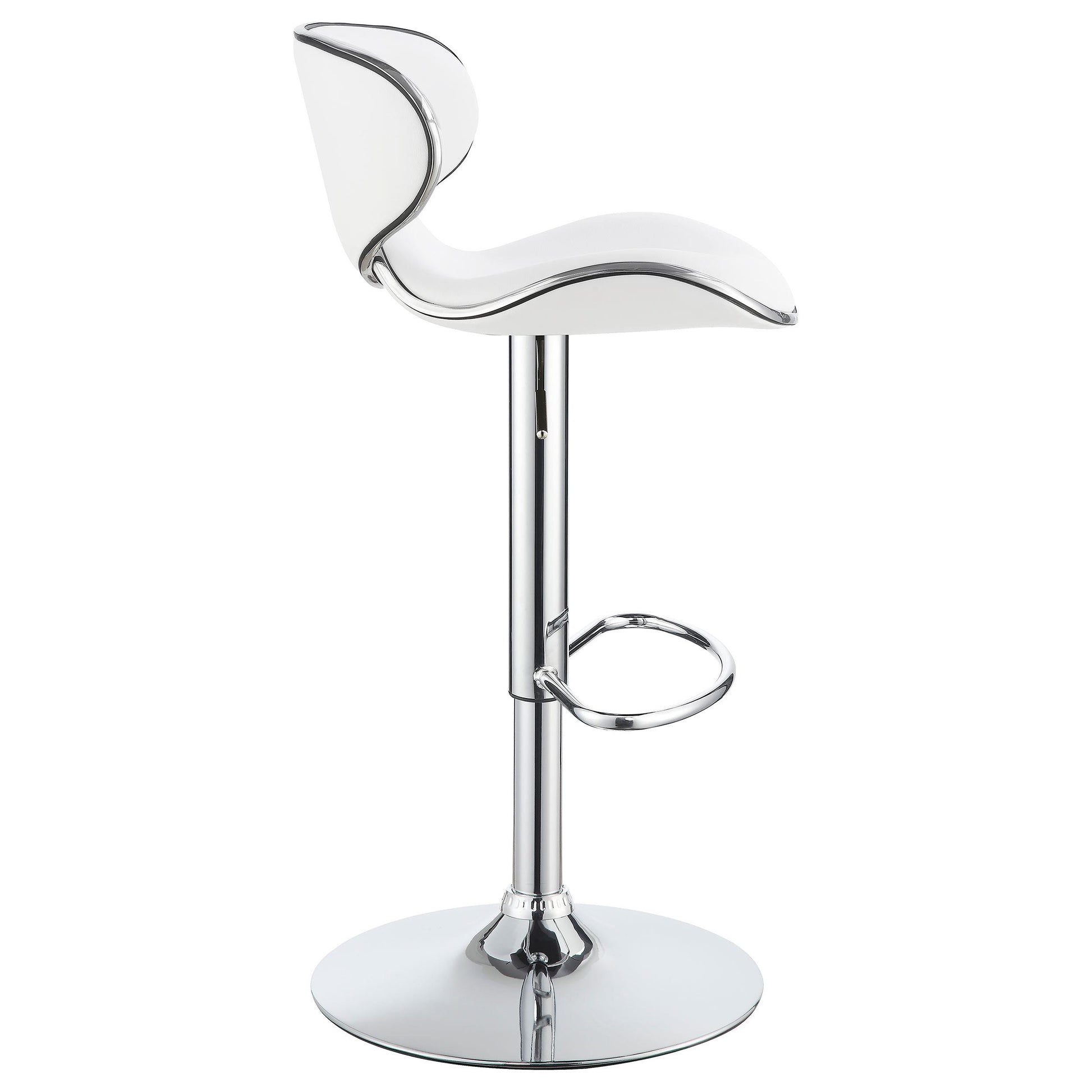 Coaster Furniture Edenton 120389 Upholstered Adjustable Bar Stool - White (Set of 2) IMAGE 7