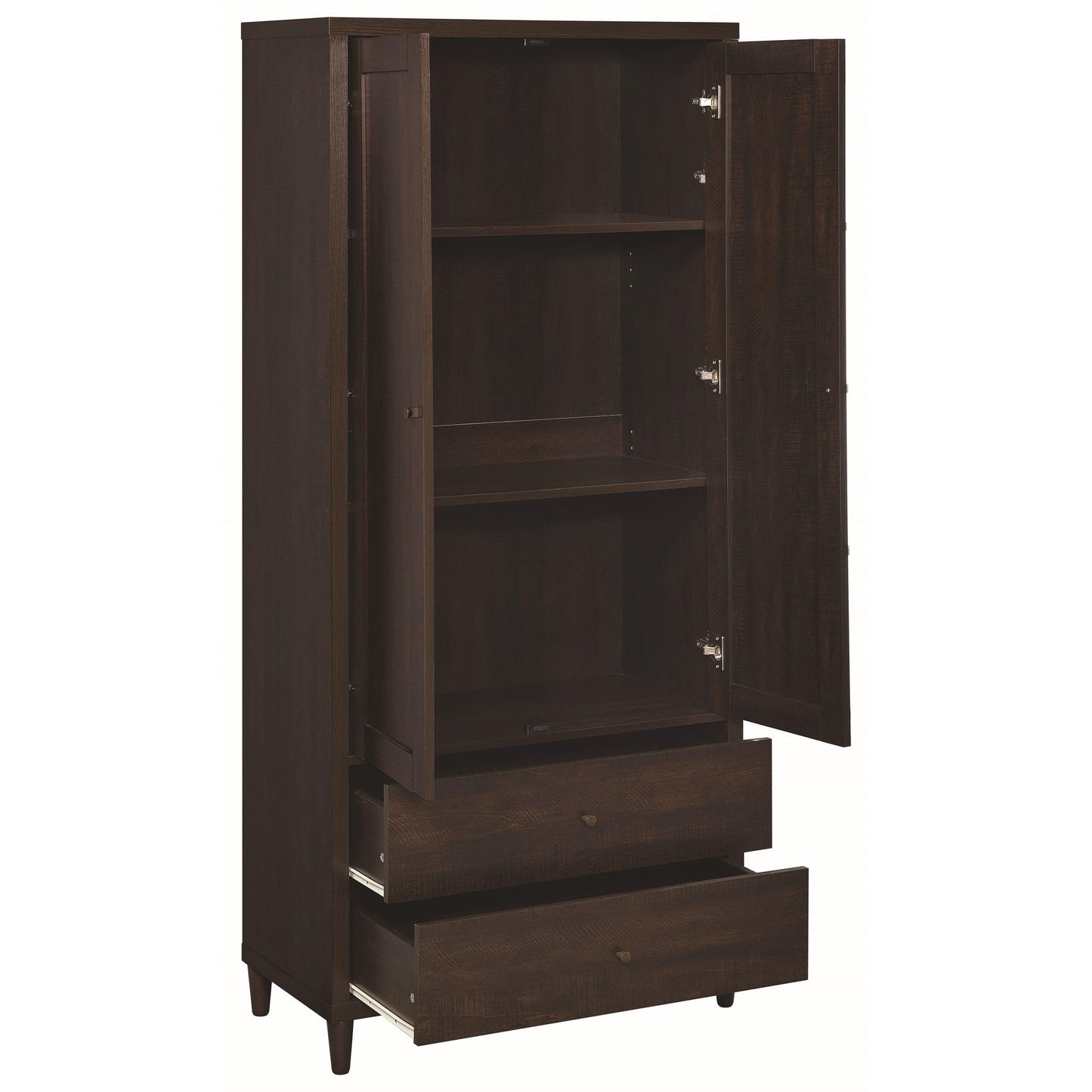 Coaster Furniture Wadeline 950724 2-door Tall Accent Storage Cabinet - Rustic Tobacco IMAGE 2