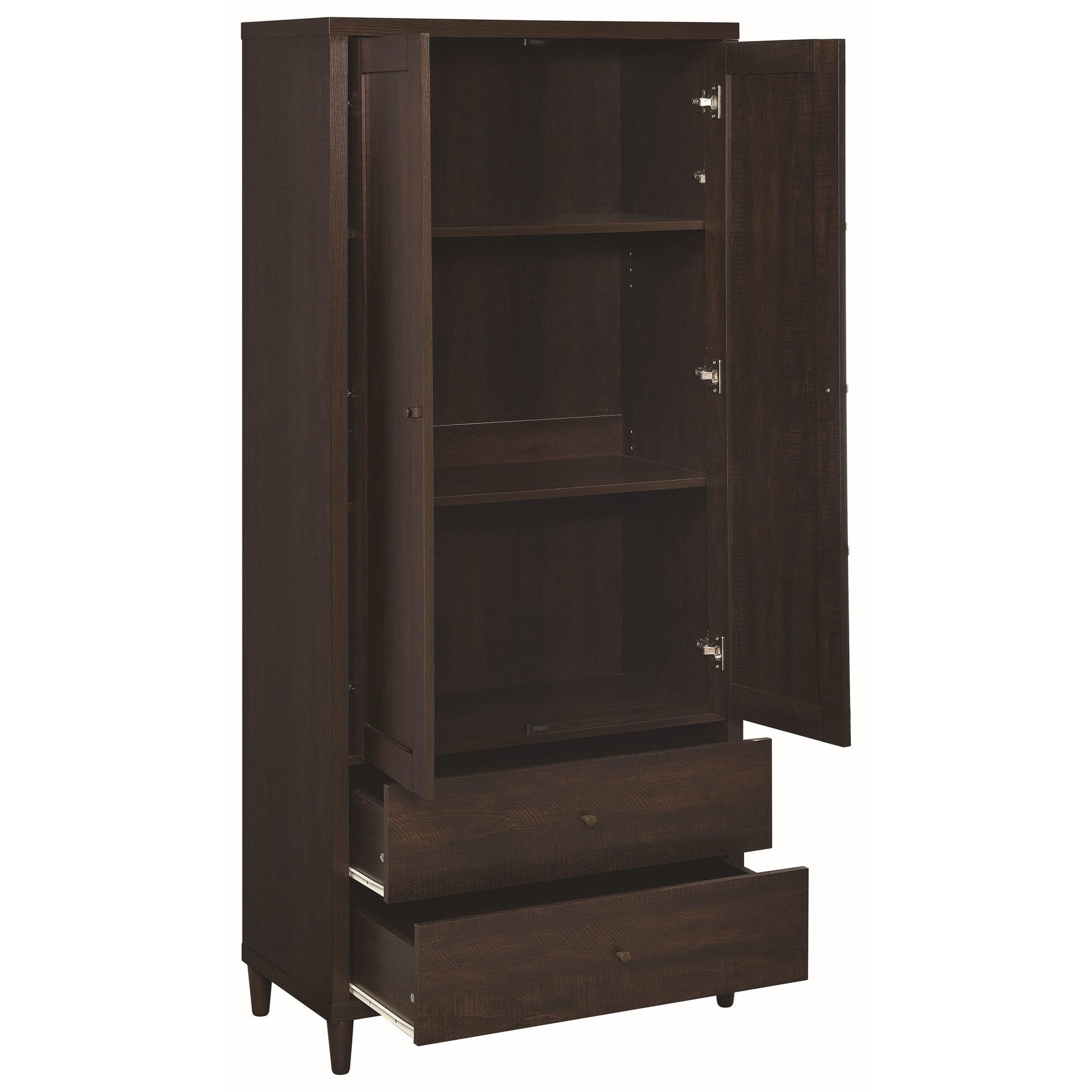 Coaster Furniture Wadeline 950724 2-door Tall Accent Storage Cabinet - Rustic Tobacco IMAGE 2