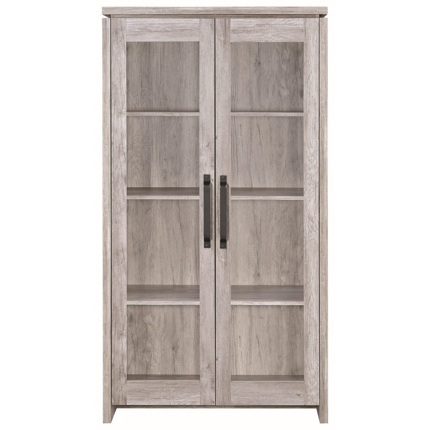 Coaster Furniture Alejo 950783 2-door Engineered Wood Tall Cabinet - Grey Driftwood IMAGE 2