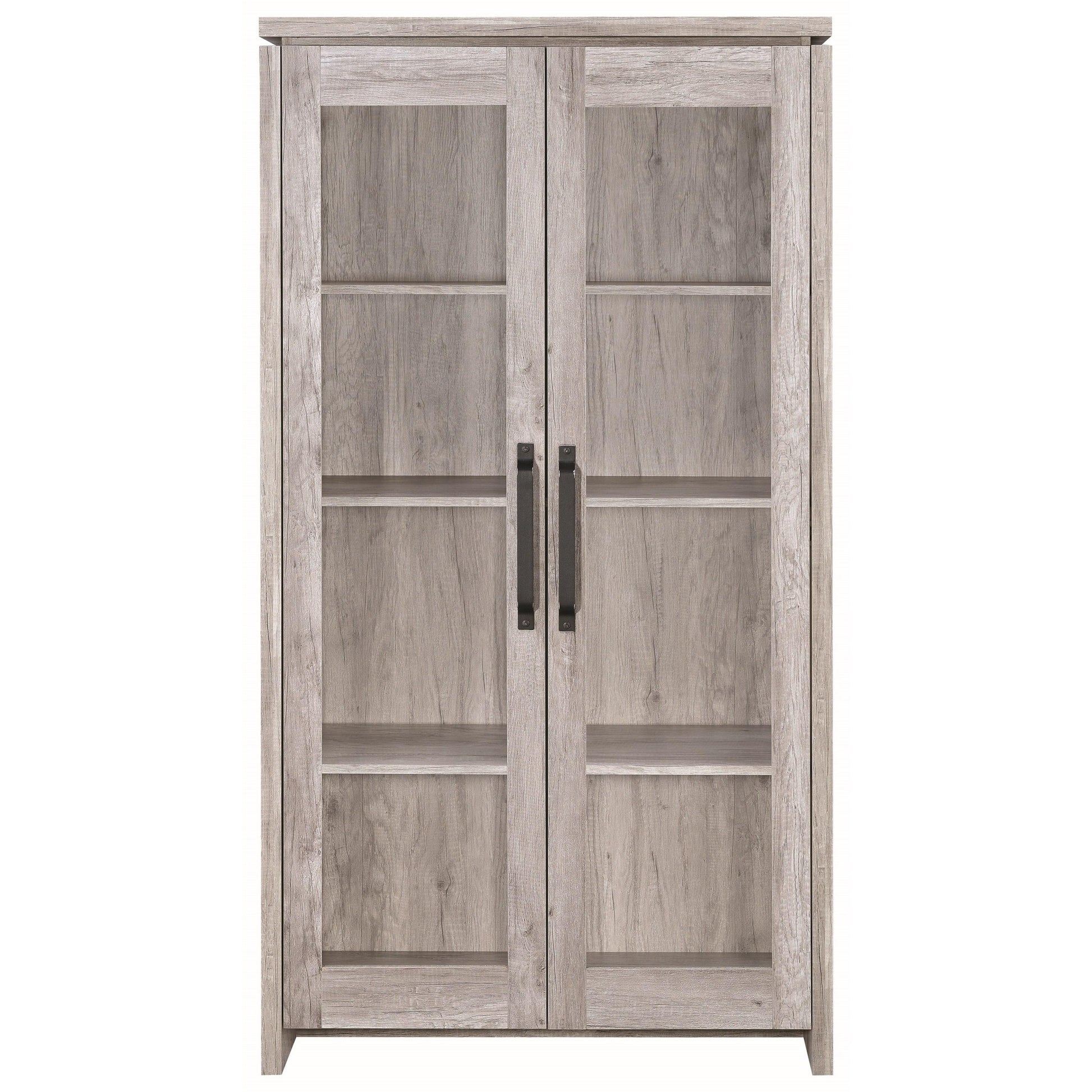 Coaster Furniture Alejo 950783 2-door Engineered Wood Tall Cabinet - Grey Driftwood IMAGE 2