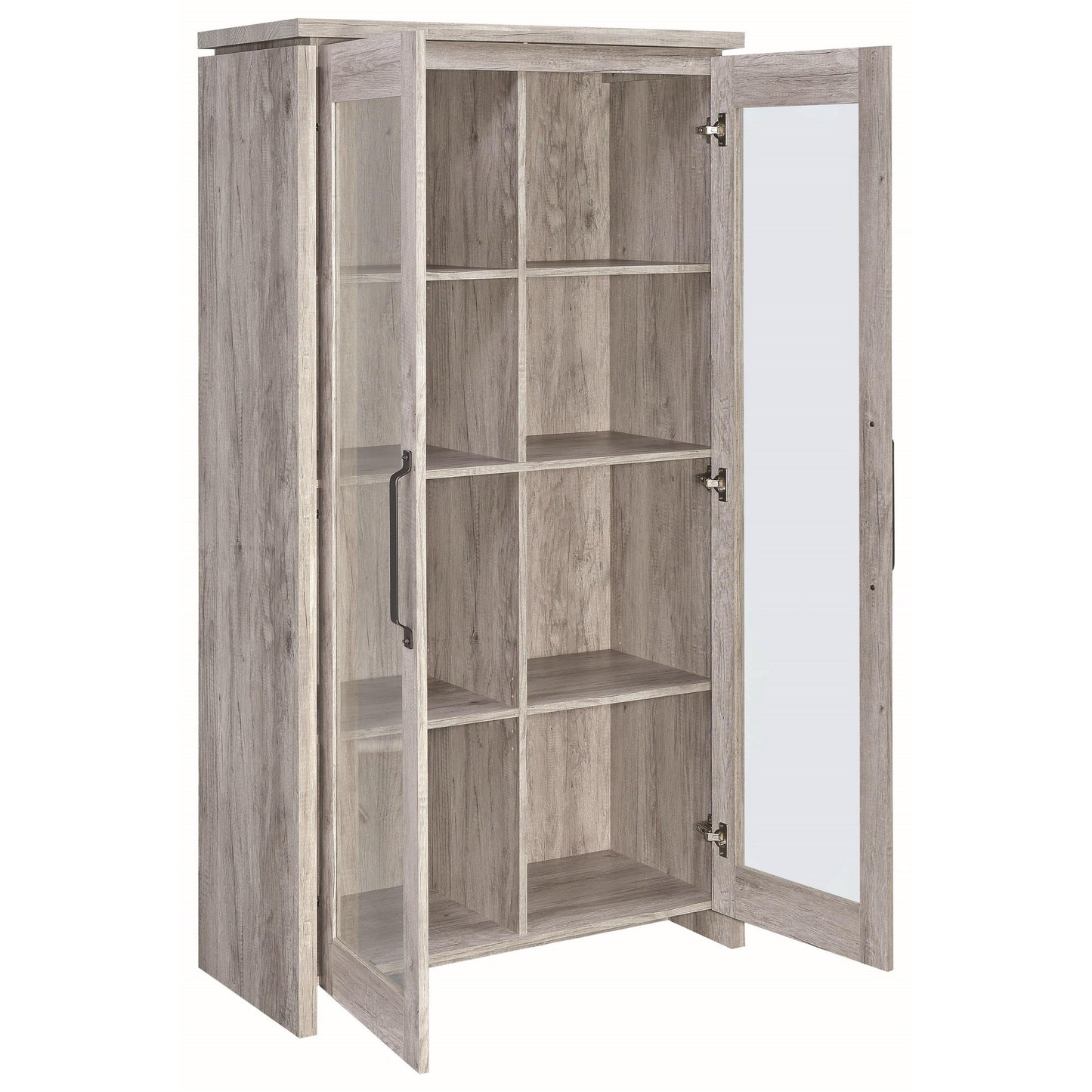 Coaster Furniture Alejo 950783 2-door Engineered Wood Tall Cabinet - Grey Driftwood IMAGE 3
