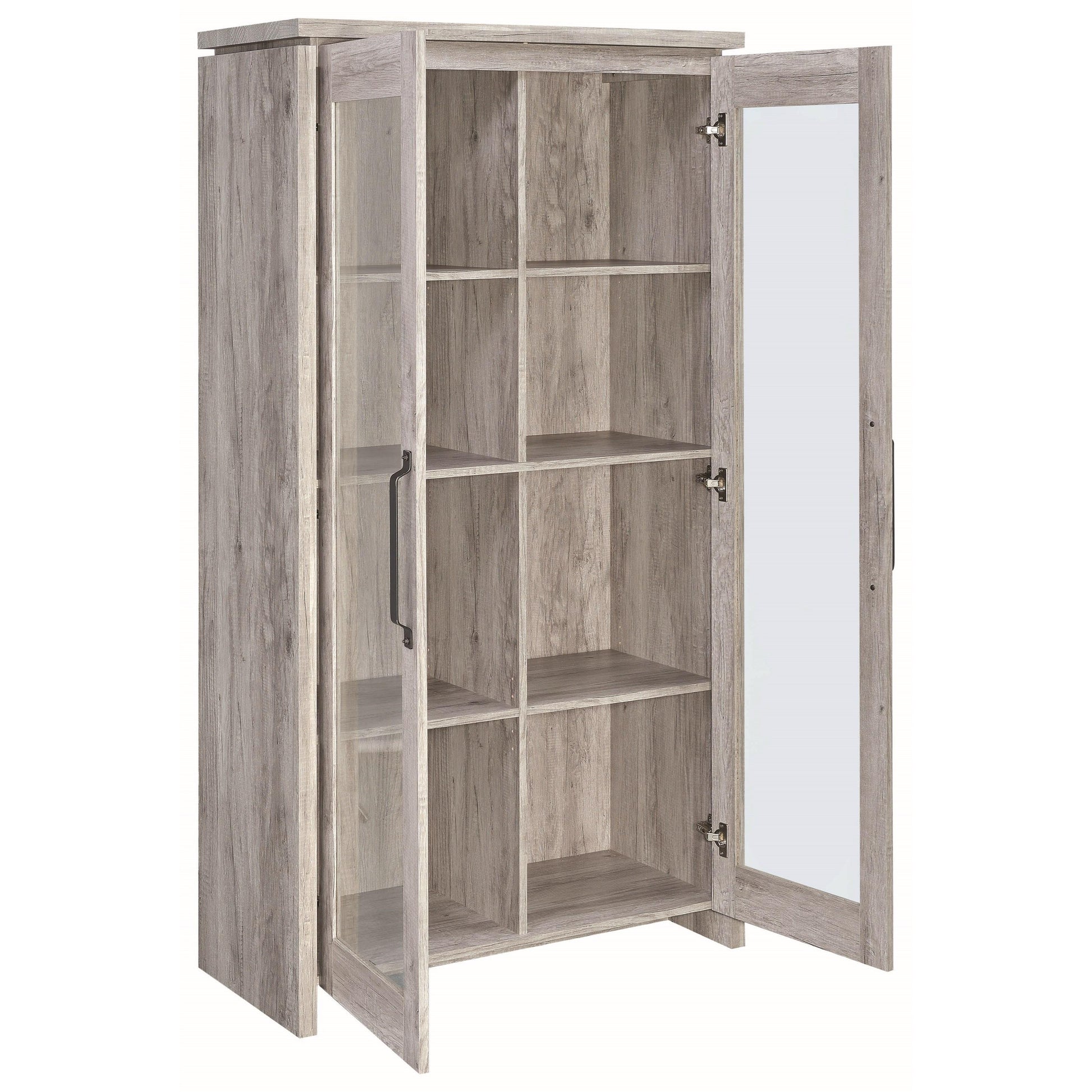 Coaster Furniture Alejo 950783 2-door Engineered Wood Tall Cabinet - Grey Driftwood IMAGE 3