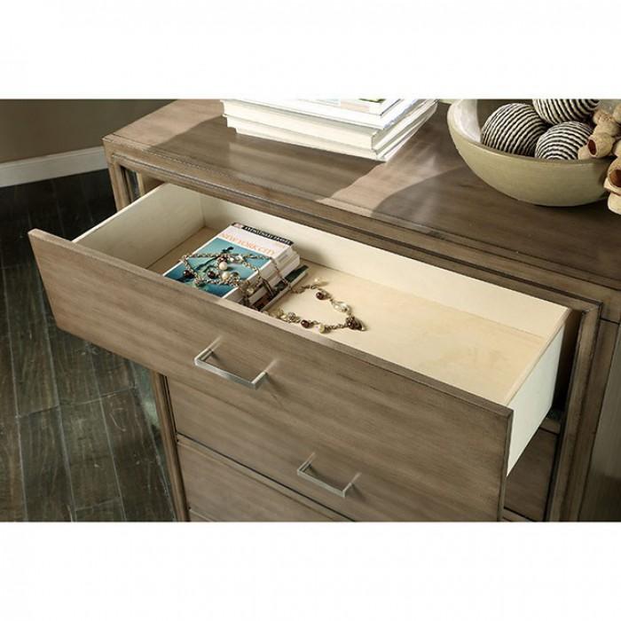  Furniture of America Enrico 5-Drawer Chest CM7068GY-C IMAGE 2