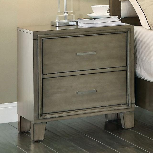  Furniture of America Enrico 2-Drawer Nightstand CM7068GY-N IMAGE 1