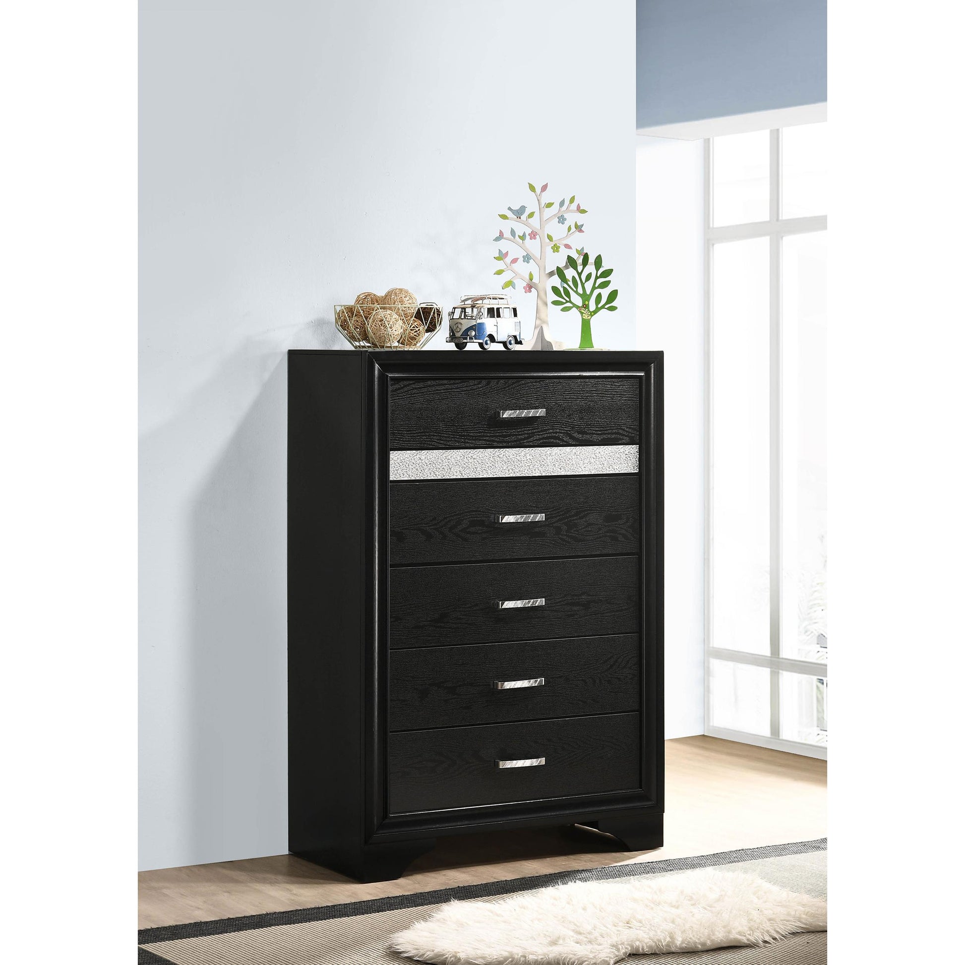 Coaster Furniture Miranda 206365 5-Drawer Bedroom Chest - Black IMAGE 9