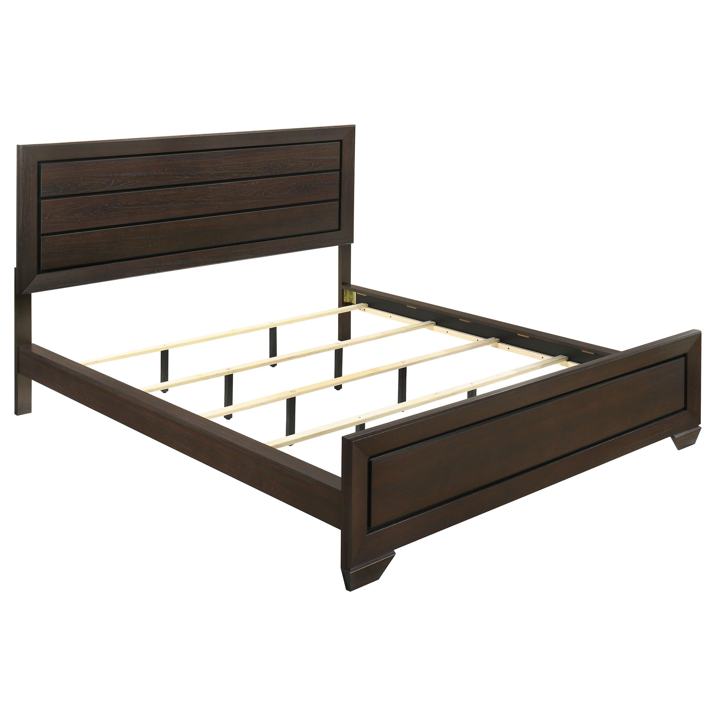  Coaster Furniture Kauffman 204391KW Wood California King Panel Bed - Dark Cocoa IMAGE 1