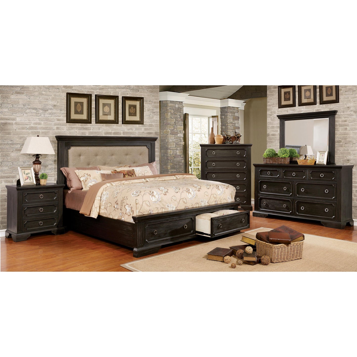  Furniture of America Roisin King Bed with storage CM7578EK-BED IMAGE 6
