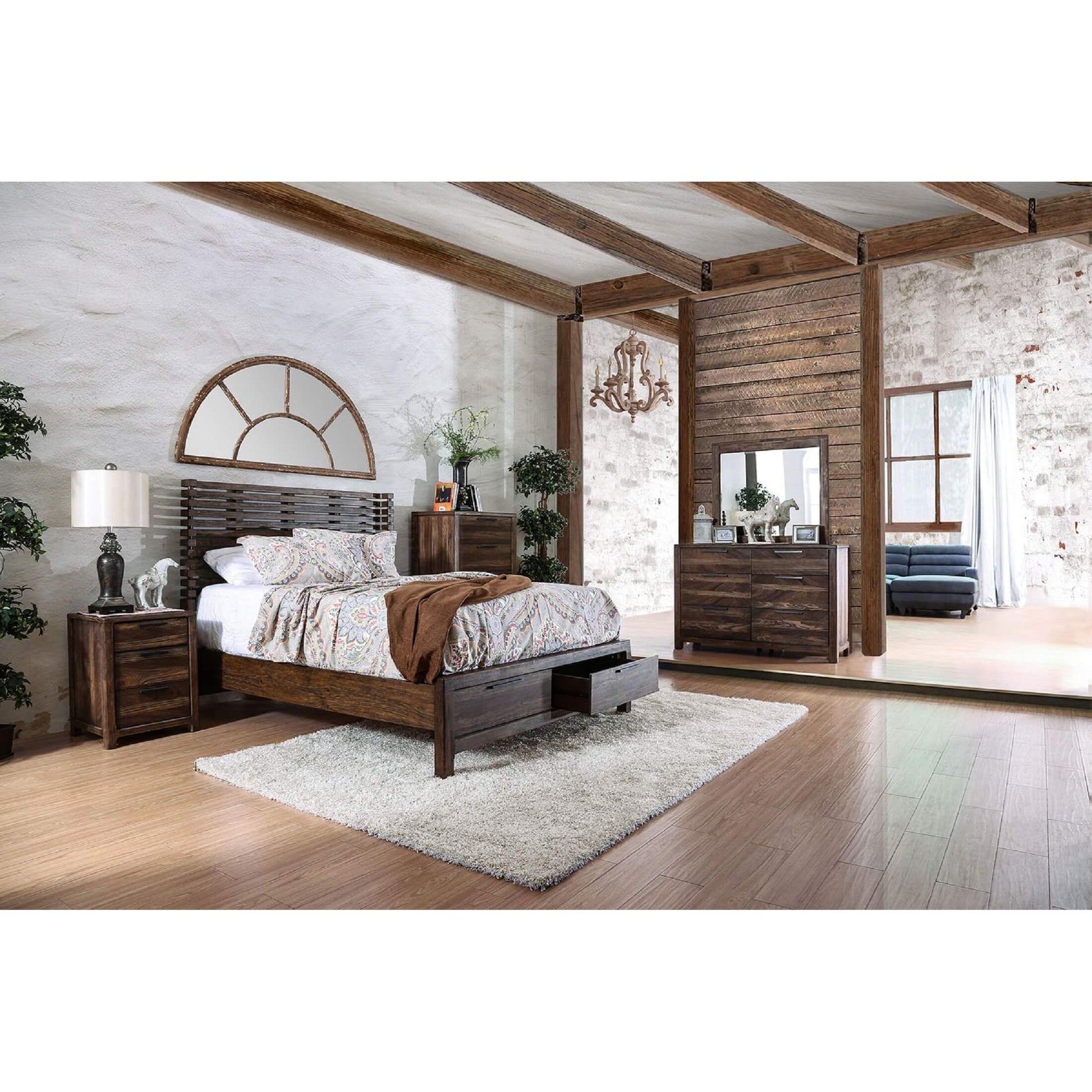  Furniture of America Hankinson Queen Storage Bed CM7576DR-Q-BED IMAGE 4