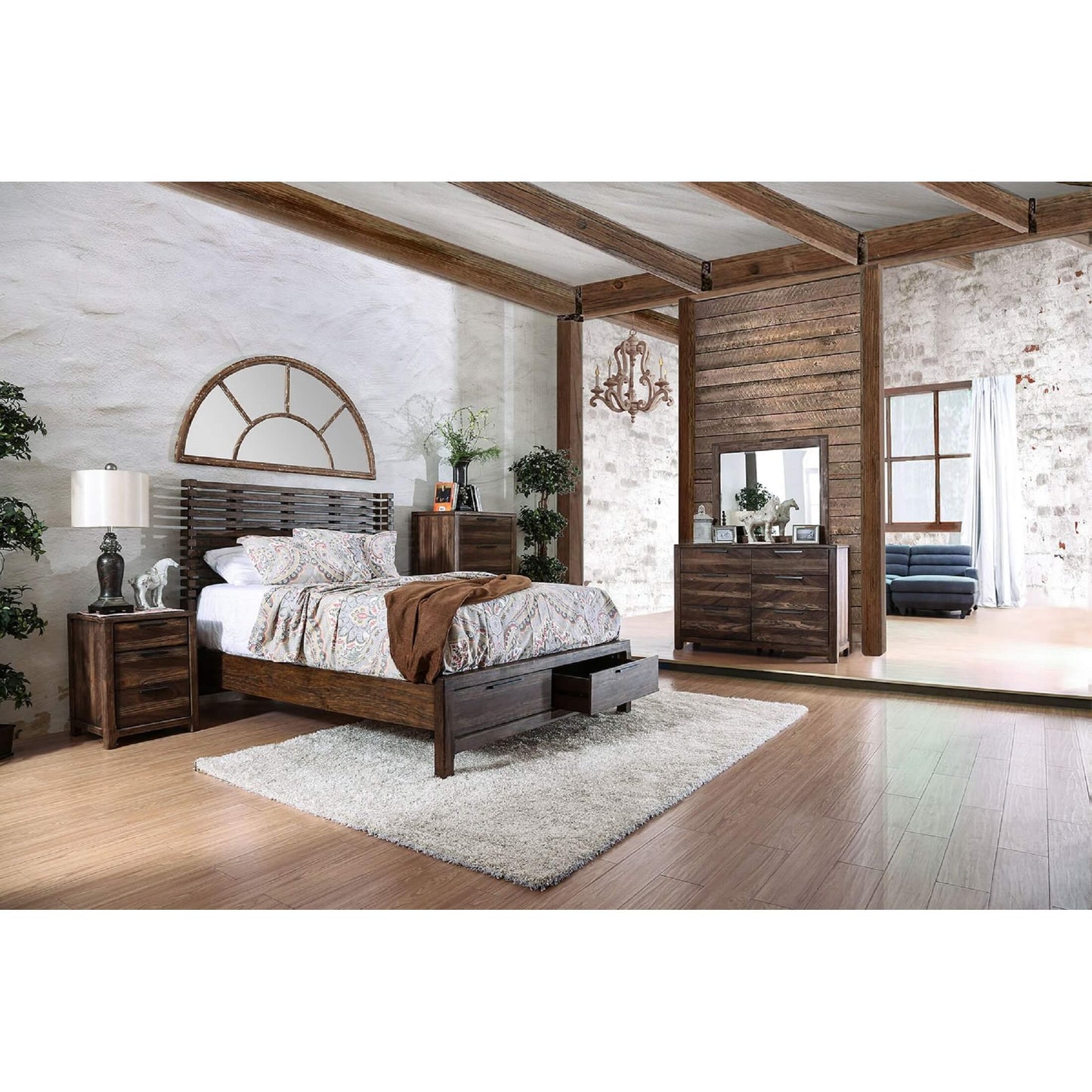  Furniture of America Hankinson King Storage Bed CM7576DR-EK-BED IMAGE 4