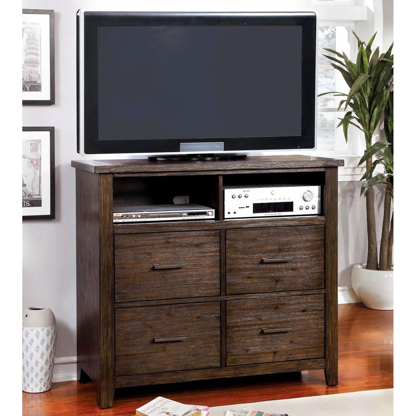  Furniture of America Ribeira 4-Drawer Media Chest CM7252TV IMAGE 3