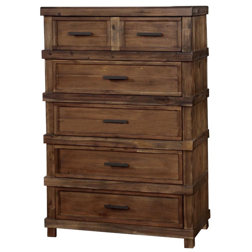  Furniture of America Baddock 5-Drawer Chest CM7691C IMAGE 1