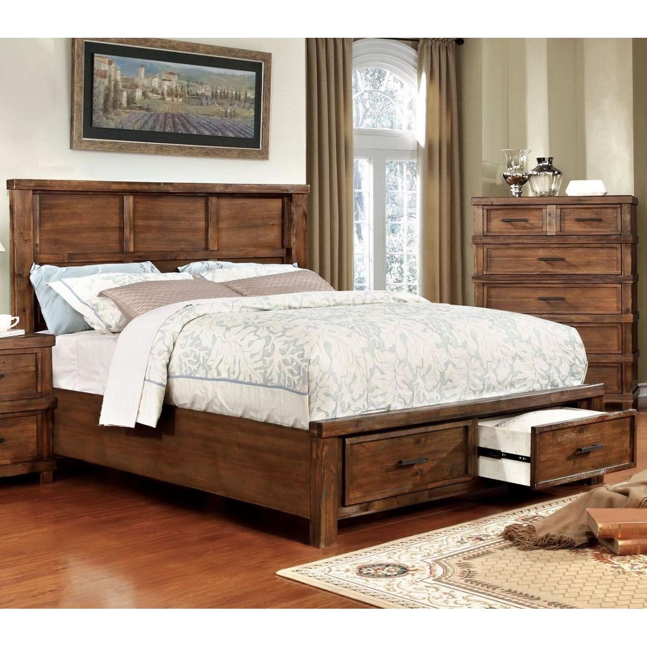  Furniture of America Baddock King Panel Bed with Storage CM7692EK-BED IMAGE 2