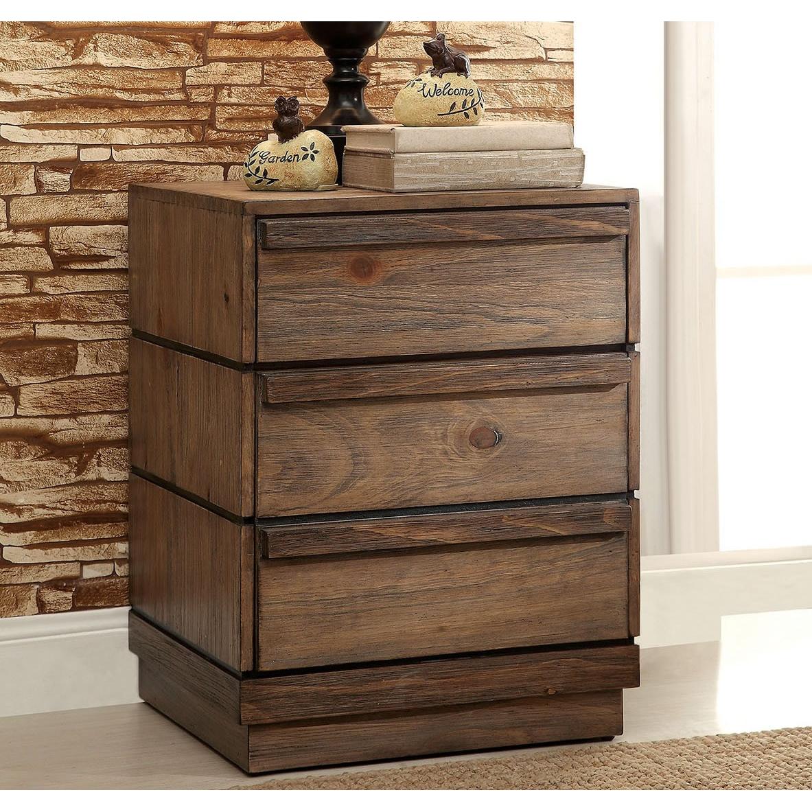  Furniture of America Coimbra 3-Drawer Nightstand CM7623N IMAGE 2