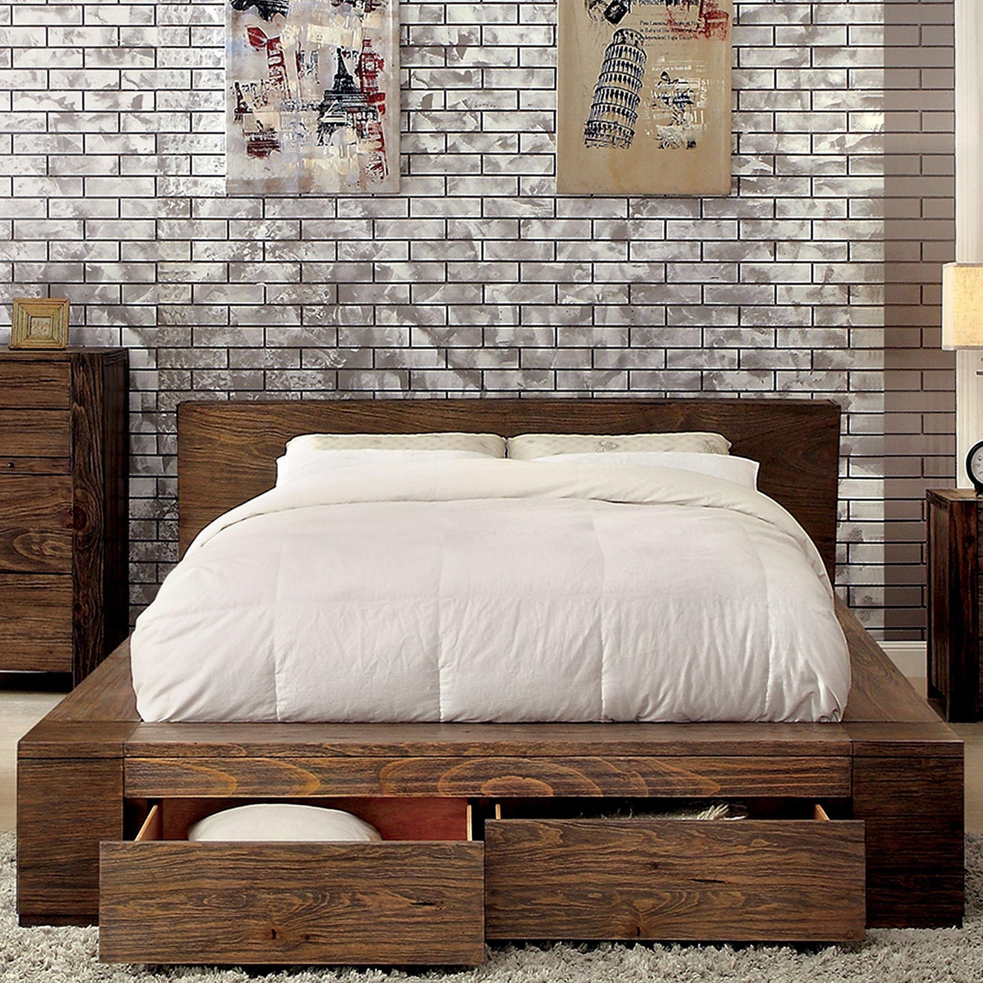  Furniture of America Janeiro King Platform Bed with Storage CM7629EK-BED IMAGE 1