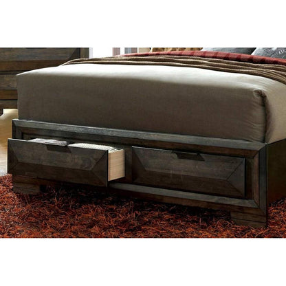  Furniture of America Nikomedes California King Bookcase Bed with Storage CM7557CK-BED IMAGE 4