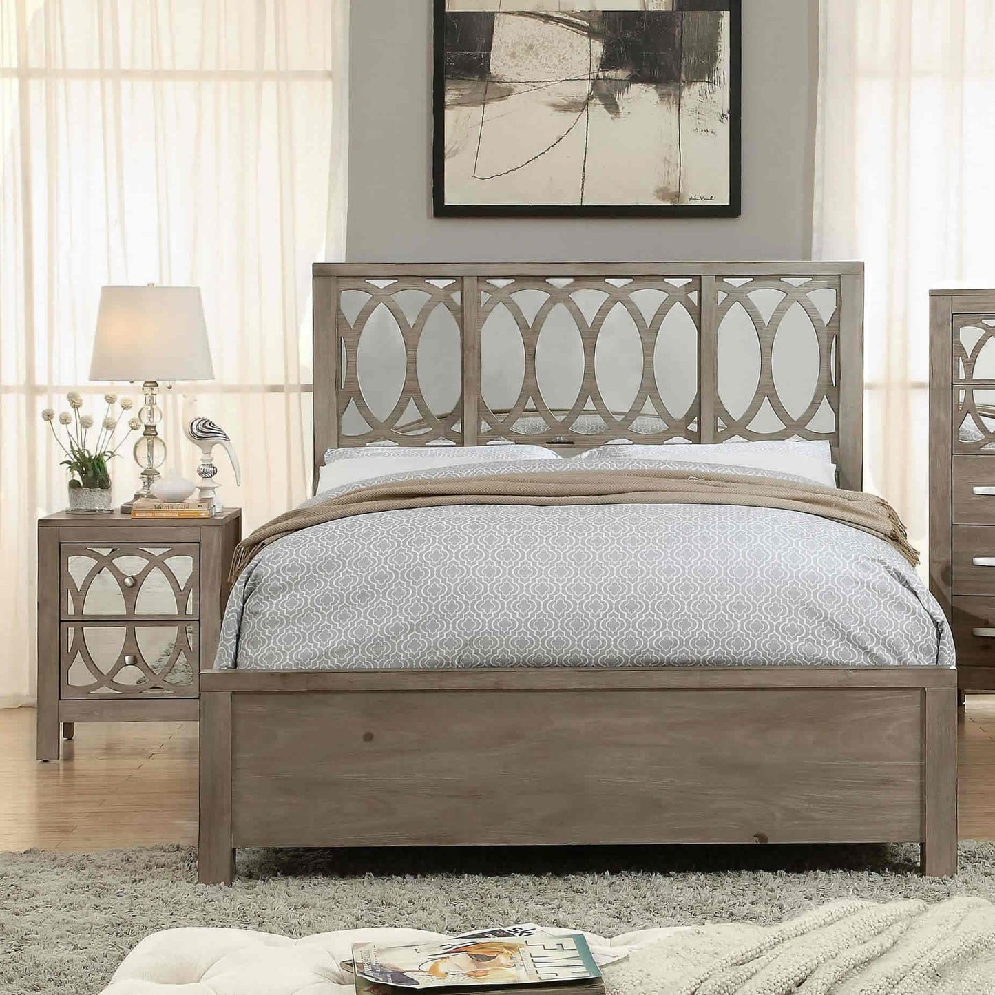  Furniture of America Zaragoza 2-Drawer Nightstand CM7585N IMAGE 3