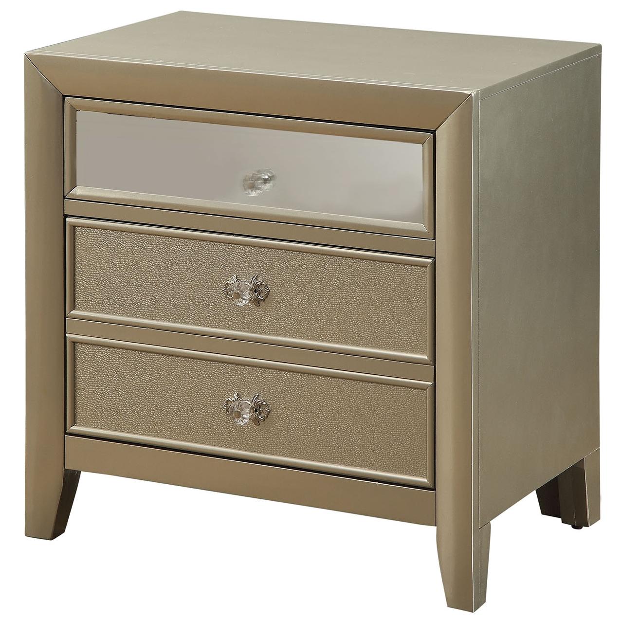  Furniture of America Briella 3-Drawer Nightstand CM7101N IMAGE 1