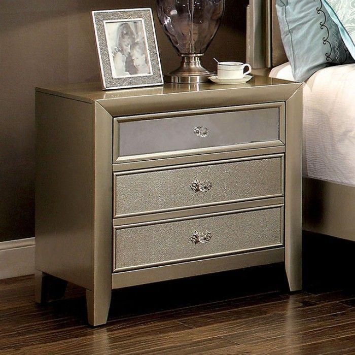  Furniture of America Briella 3-Drawer Nightstand CM7101N IMAGE 2