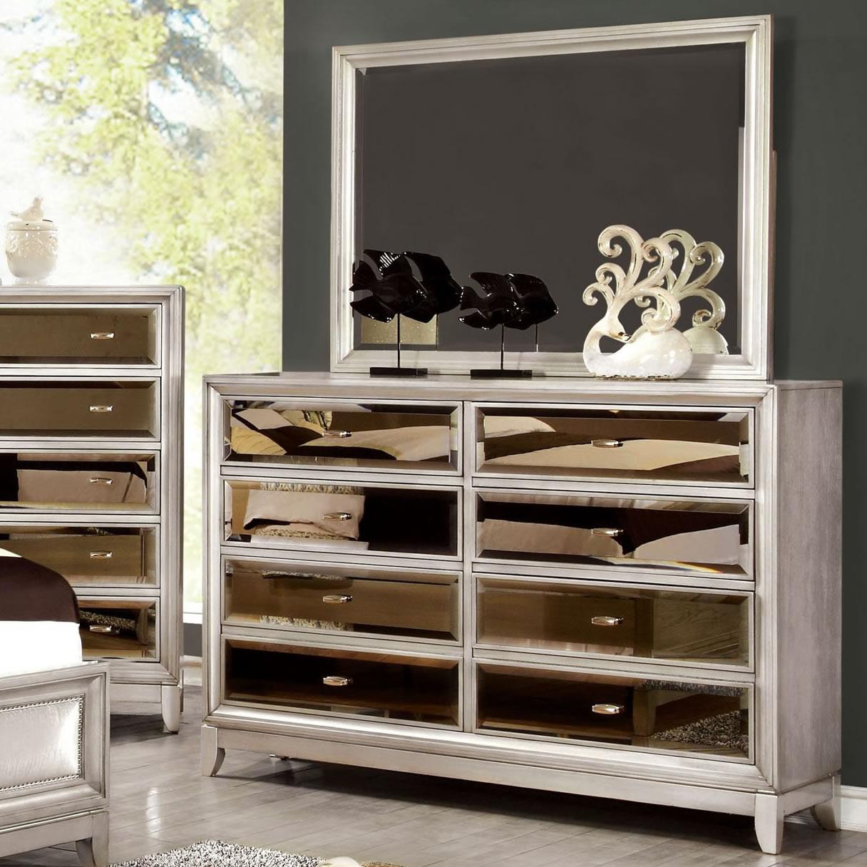  Furniture of America Golva Dresser Mirror CM7295SV-M IMAGE 2