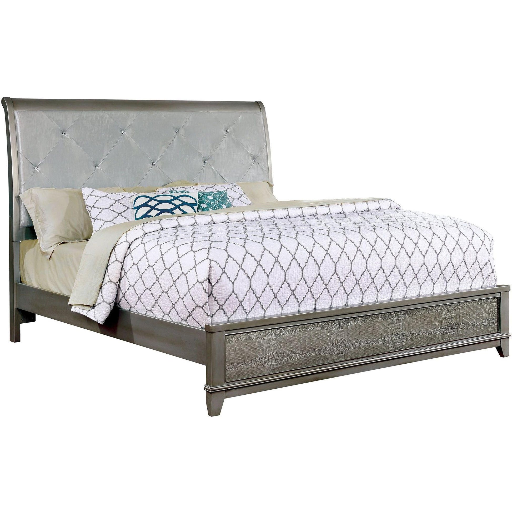  Furniture of America Bryant II King Upholstered Bed CM7289SV-EK-BED IMAGE 1