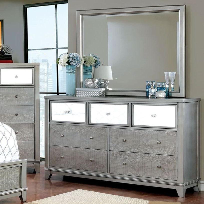  Furniture of America Bryant II Dresser Mirror CM7289SV-M IMAGE 4
