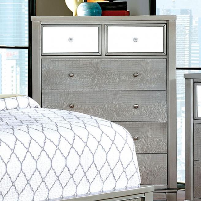  Furniture of America Bryant II 6-Drawer Chest CM7289SV-C IMAGE 2