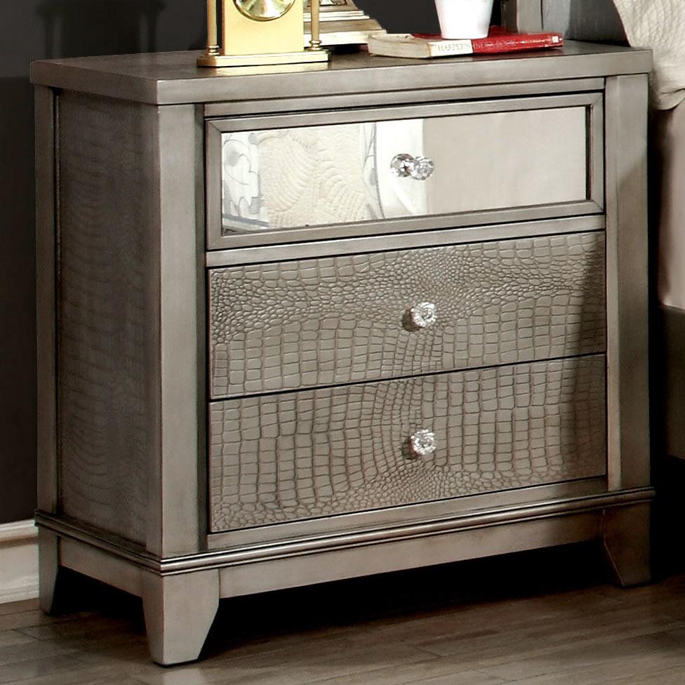  Furniture of America Bryant 3-Drawer Nightstand CM7288SV-N IMAGE 2