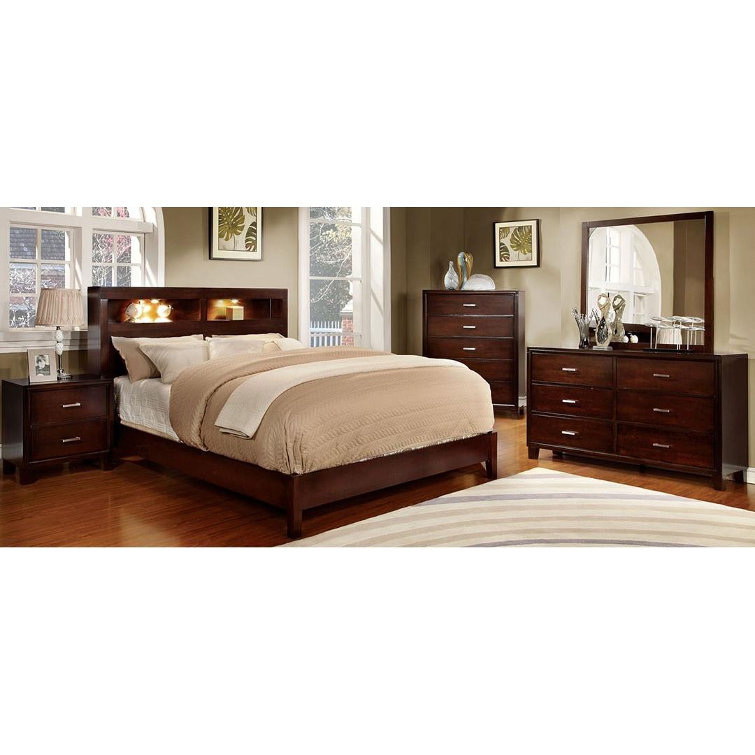  Furniture of America Gerico I King Platform Bed CM7290CH-EK-BED IMAGE 3