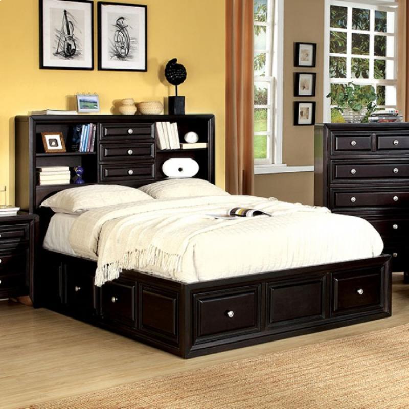  Furniture of America Yorkville California King Bookcase Bed CM7059CK-BED IMAGE 1