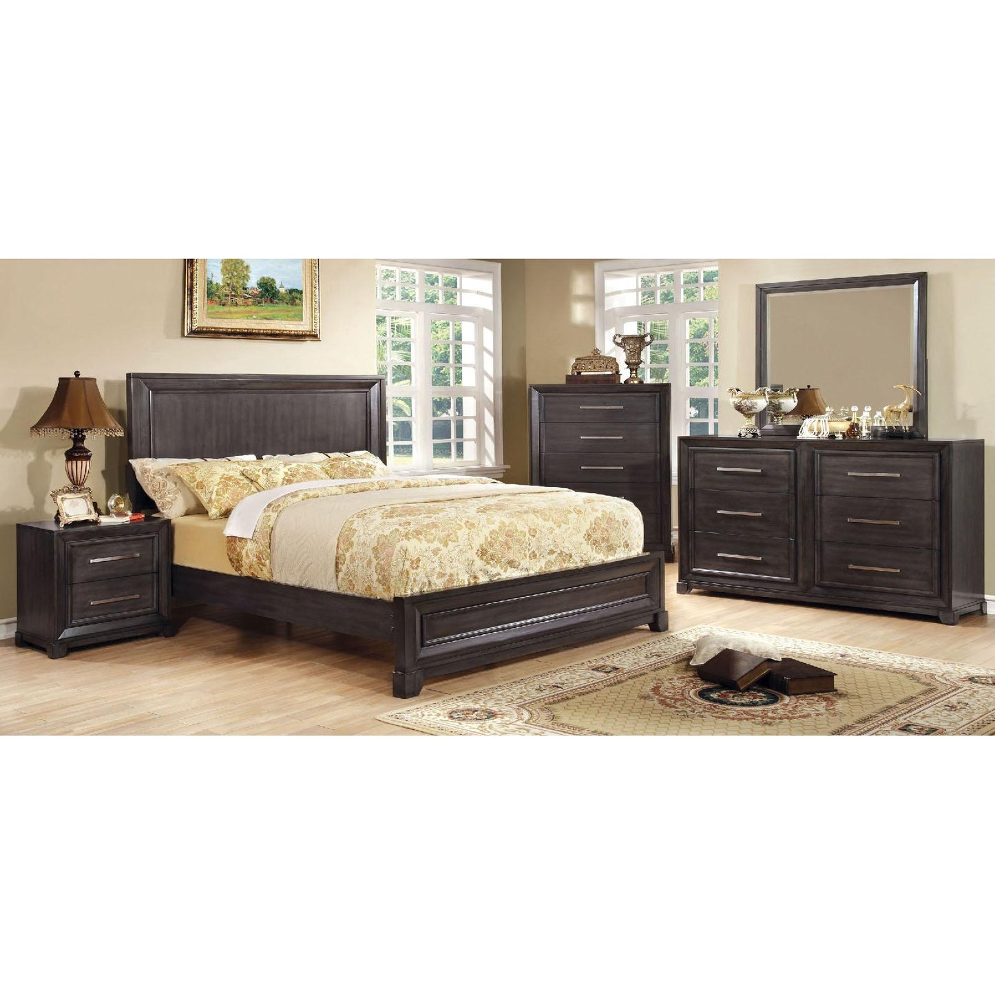  Furniture of America Bradley California King Panel Bed CM7780CK-BED IMAGE 2