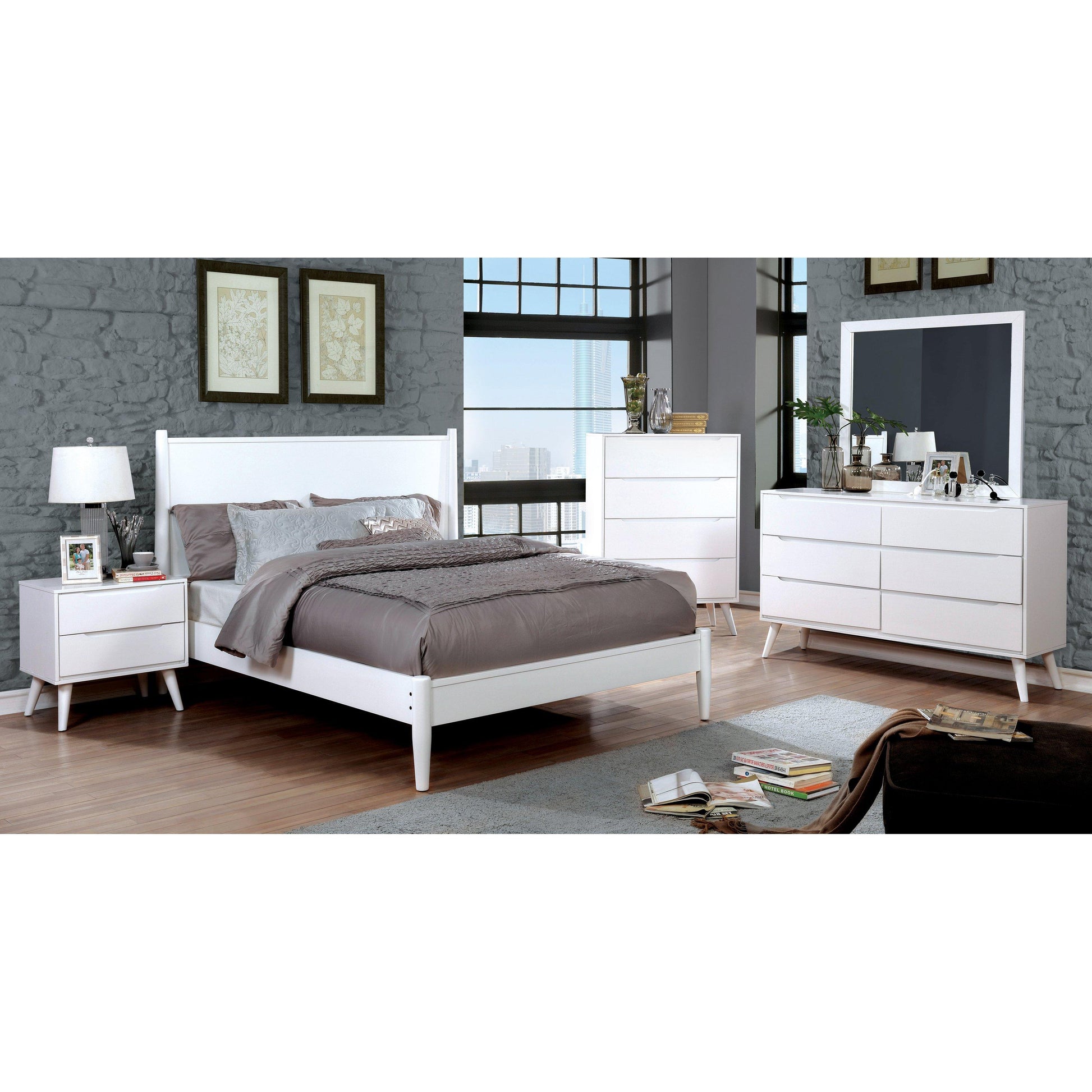 Furniture of America Lennart 2-Drawer Nightstand CM7386WH-N IMAGE 4