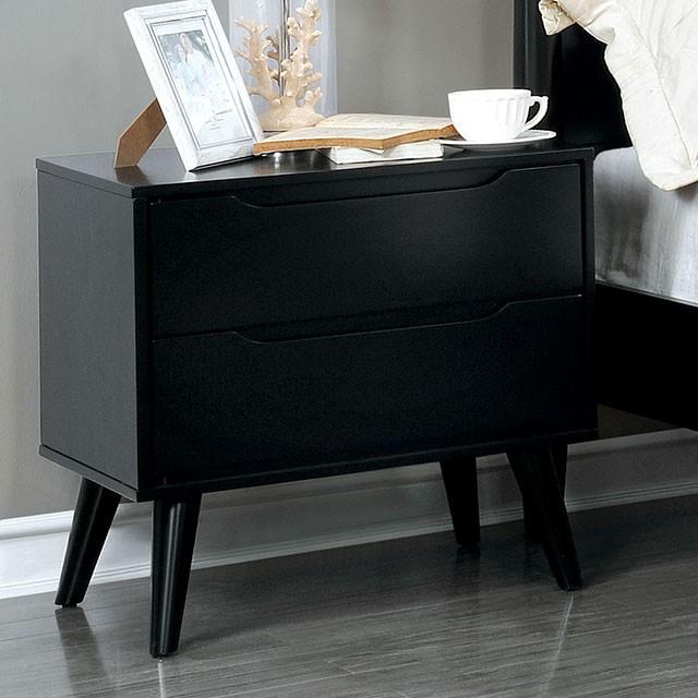 Furniture of America Lennart 2-Drawer Nightstand CM7386BK-N IMAGE 1
