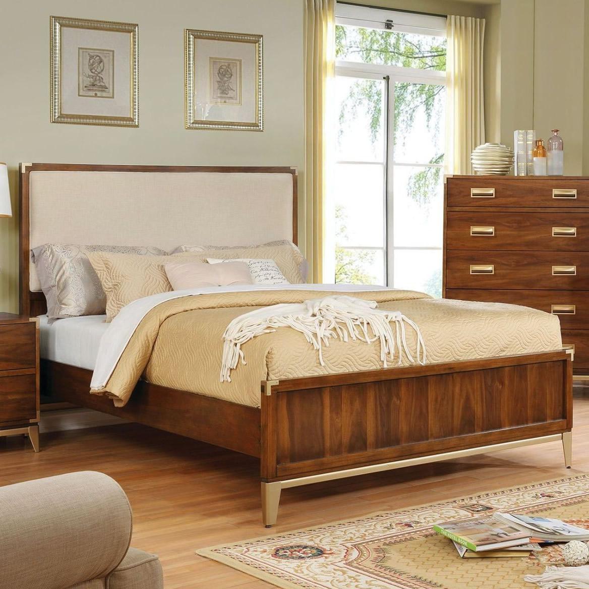  Furniture of America Tychus King Upholstered Panel Bed CM7559F-EK-BED IMAGE 2