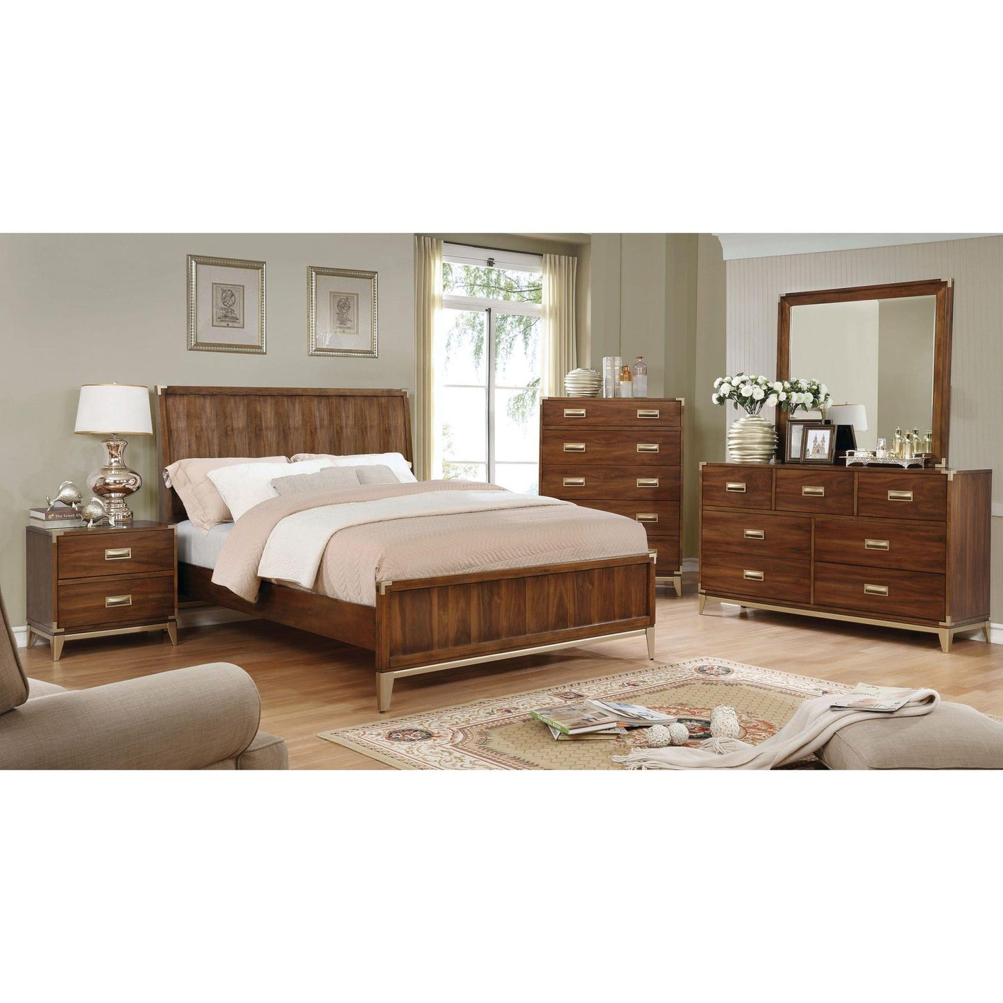  Furniture of America Tychus 5-Drawer Chest CM7559C IMAGE 4