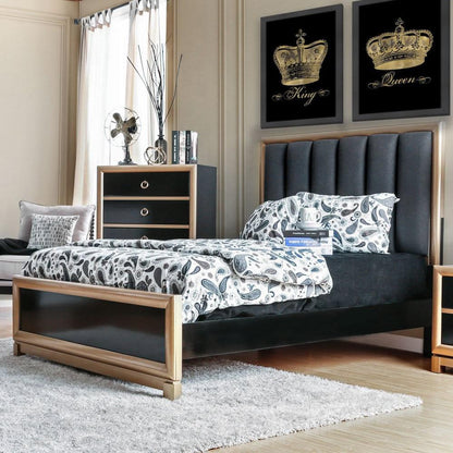  Furniture of America Braunfels King Upholstered Panel Bed CM7263EK-BED IMAGE 1
