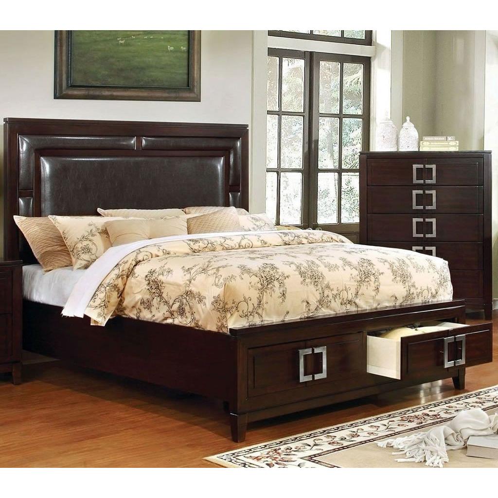  Furniture of America Balfour King Panel Bed with Storage CM7385EK-BED IMAGE 2