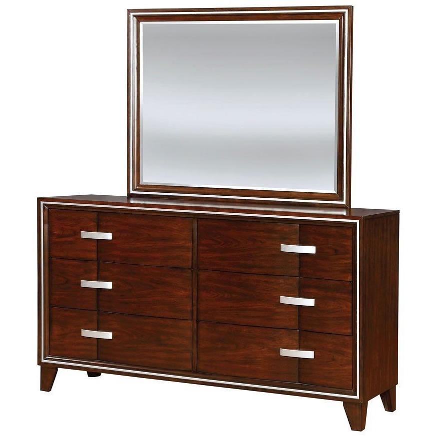 Furniture of America Safire Dresser Mirror CM7616M IMAGE 3