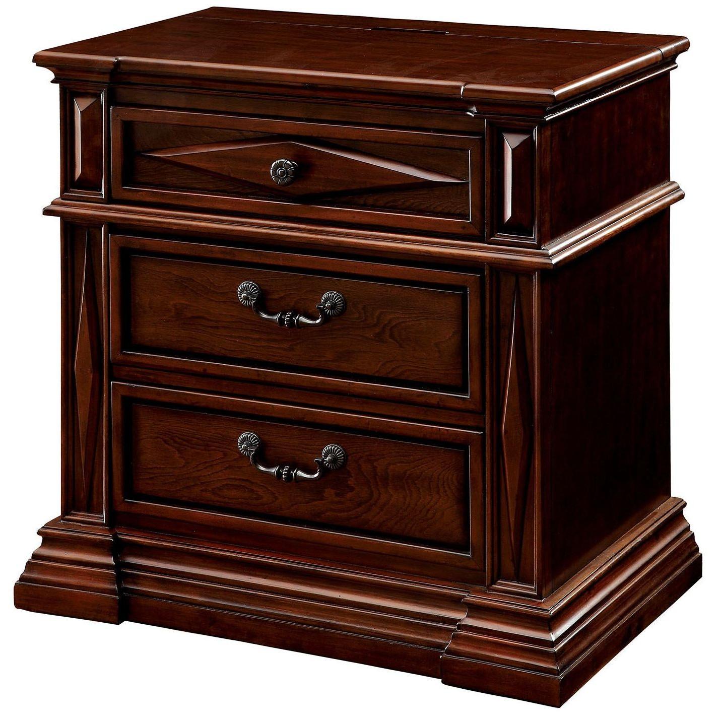  Furniture of America Gayle 3-Drawer Nightstand CM7138N IMAGE 1